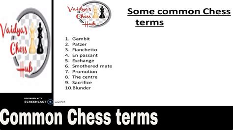 Slang for chess (Related Terms) .